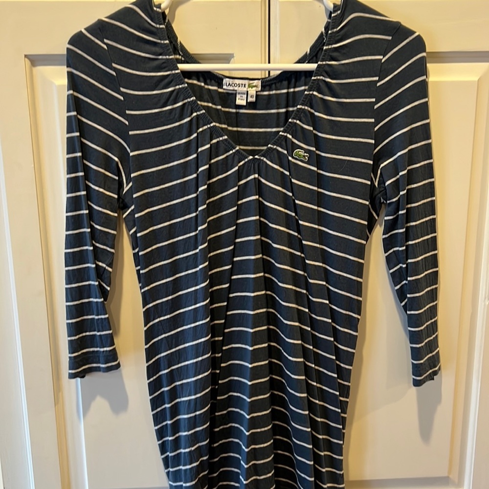 Lacoste v neck 3qtr length sleeves